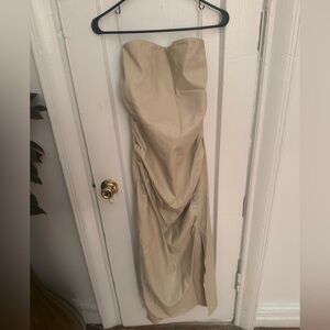 Zara Beige leather dress